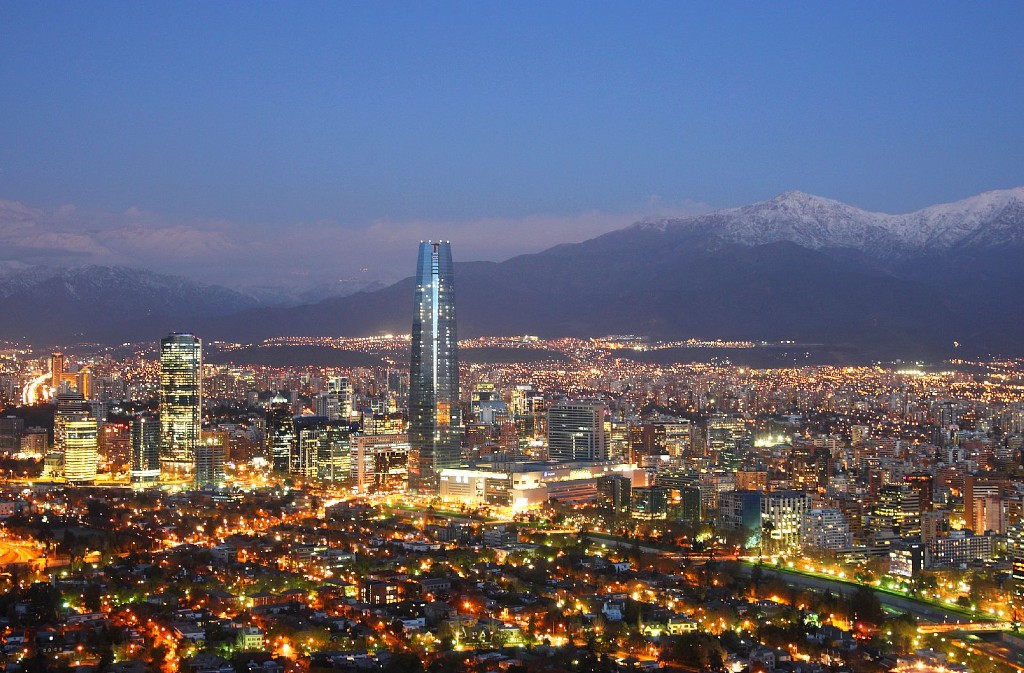 Vista urbana de Santiago de Chile